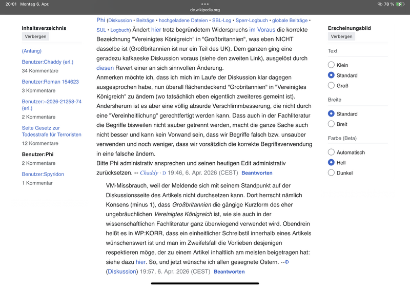Datei:Wikipedia-Vandalismusmeldung vom 6. April 2026.png